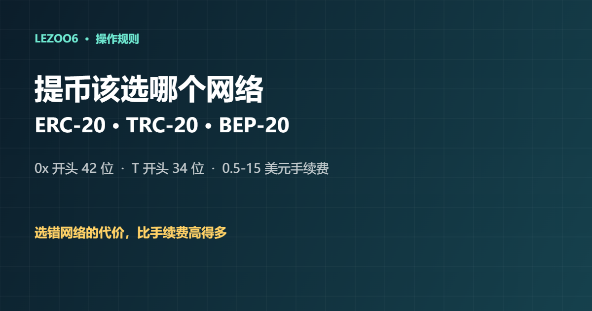 提币网络选择